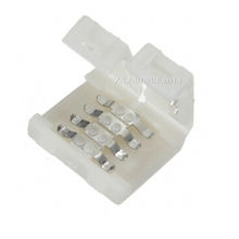 1000 Ps 10mm Fêmea de 4 pinos RGB LED conector para 3528 5050 335 LED RGB Faixa Luz