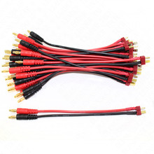 100 unids/lote OEM calidad T Deans enchufe a 4mm Banana conector RC Cable 14 AWG silicona, 150mm 2024 - compra barato