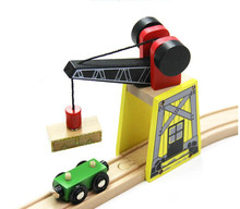 EDWONE деревянный туннельный кран поезд бук деревянный железнодорожный поезд круговой трек аксессуары Подходит для деревянных треков Biro 2024 - купить недорого