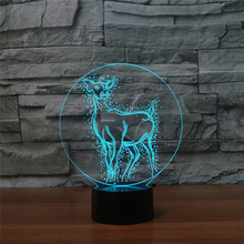 Christmas Little deer 3d Lamp led fawn Night Light for child kids Lamp colorful Gradient luminarias Atmosphere Decor table Light 2024 - buy cheap