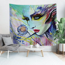 Cilected Polyester Thin Tapestry Art Color Figure Tapestry Wall Hanging Living Room Bedroom Decoration Cushion Beach Towel 2024 - buy cheap