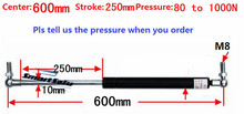 Бесплатная доставка 80 до 1000N сила 600 мм Центральное расстояние, 250 мм ход, пневматическая Автомобильная газовая пружина, подъемник Prop газовый пружина демпфер 2024 - купить недорого