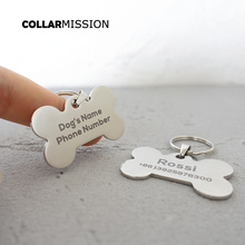 MUTTCO retailing high quality simple bone sharp dog id tag blank can crave phone number nameplate pet id tag DIT-036 2024 - buy cheap