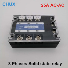 SSR Relay 25a ZG33 325A AC-AC 3 phases SSR 70-280v to 90-480VAC three Phases Solid State Relay 2024 - buy cheap