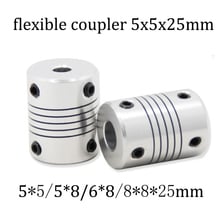 2pcs Stepper Motor 5x5x25mm Flexible Coupling Couplers /Shaft 5*5 5*8 6*8 8*8*25mm size optional 3d printer parts CNC Motor Jaw 2024 - buy cheap