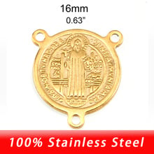 Stainless Steel St Saint Benedict Medal Cross Cristo Redentor Charms Pendants DIY Fashion Jewelry Wholesale 10pcs 2024 - buy cheap