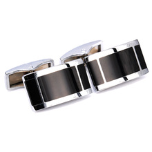 Elegant Men Cufflinks Glossy Black/Sliver Square Emboss Spots Pattern Exquisite Cuff Button Cuff-link 5 double/wholesale 2024 - buy cheap