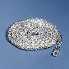 S925 Sterling Silver Spiga Plait Chain Necklace 4mm Keel Rope chain Men Women jewelry Accessories 2024 - buy cheap