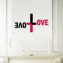 Adesivos de parede cristão com letras do amor, cruz, decoração de casa para sala de estar, quarto, removível, faça você mesmo, decalques, arte em vinil, preto 2024 - compre barato