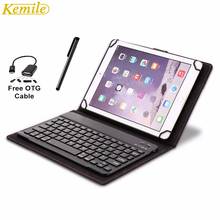 Kemile Universal 9"-10.1" Magnetic Leather Case Wireless Bluetooth 3.0 Keyboard for Android Windows IOS System Tablet Keypad 2024 - buy cheap