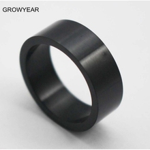 Simple Classic Party Ring Round Shaped 316L Stainless Steel Men Black Rings Jewelry Size 14 13 12 11 10 9 8 7 2024 - buy cheap