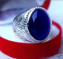 Envío Gratis maravilloso anillo de cuentas azules para hombre US #8,9, 10,11 2024 - compra barato