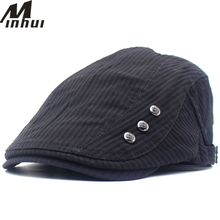 Minhui 2019 новые мужские плоские кепки Модные Полосатые шляпы берет уличная Спортивная Кепка хлопковая шляпа 2024 - купить недорого