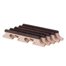 Yibuy 4 Conjunto de 5 Bordo Ponte para Banjo Ukulele Cordas Da Guitarra Cor de Madeira