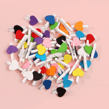 Clips de pinza para ropa, accesorios de decoración para fiestas, pinzas para ropa, corazón de 10 Uds., 30x4mm, muchos colores, DIY 2024 - compra barato