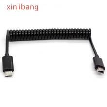 3 фута 1 м пружинный спиральный микро USB B к мини USB 5 Pin Мужской адаптер спиральный кабель 2024 - купить недорого