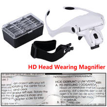 1.0X 1.5X 2.0X 2.5X 3.5X 5 Adjustable Lens Loupe LED Light Headband Magnifier Glass With Lamp Magnifying Glasses Jewelry Repair 2024 - buy cheap