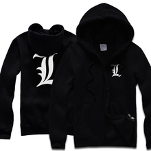 Death Note Cosplay Hoodie Winter Men Warm Zipper Coat Sweatshirts 2024 - buy cheap