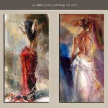 Artesanal Pure Dançarinos de Flamenco Moderno Sexy Boo Nu Volta Caráter Impressão Da Pintura de Parede Pintura A Óleo Sobre Tela Home Decor 2024 - compre barato