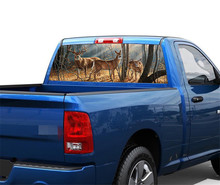 147x46cm DEER FAMILY Decal Vinyl Graphic Decal Tint Sticker Rear Windshield Car Sticker 2024 - buy cheap