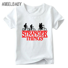 Camiseta con estampado de Stranger Things para niños y niñas, camisetas blancas informales de verano, divertida, HKP2421 2024 - compra barato