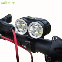 Walkefire-Lámpara LED para bicicleta, luz de 10000LM, 6 x XM-L T6, 3 modos, 3 en 1, doble cabeza, resistente al agua 2024 - compra barato
