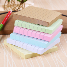 80Pages Soild Color Memo Pad DIY  Kawaii Stationery School Stationery Office Supplies Notepad Cute Sticky Notes 2024 - buy cheap