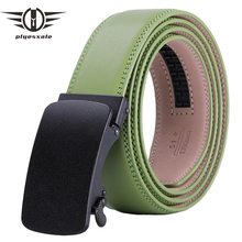 Plyesxale Black Brown Coffee Grass Green Man Belt Leather Genuine Automatic Buckle Belts For Men 2019 Casual Waistband Cinto B66 2024 - buy cheap