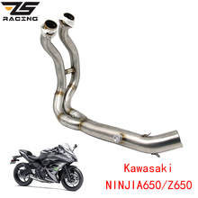 ZS Racing Motorcycle Exhaust Middle Pipe Full System For Kawasaki NINJIA650 Z650 2018 With Sensor 2024 - buy cheap