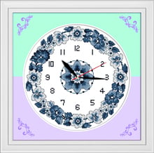 Orchid cross stitch kit 14ct 11ct count print canvas wall clock stitching embroidery DIY handmade needlework 2024 - buy cheap