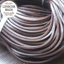 5meter/lot 5mm Width Wholesale Brown/Black Flat Genuine Cow Leather Cord For DIY Jewelry Making Bracelet Necklace Rope Lace F660 2024 - buy cheap