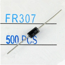 Free shipping 500pcs FR307 fast recovery diode 3A/1000V DO-27 diode 2024 - buy cheap