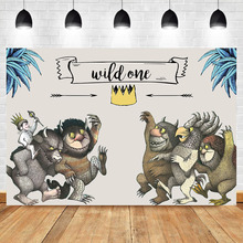 Mocsicka Wild One Birthday Backdrop Wild Things 1st Birthday Party Backdrops Vinyl 2024 - buy cheap
