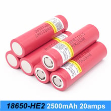 Turmera 18650 HE2 2500mAh 20A 3.6V Rechargeable Lithium Battery for 12V 16.8V 21V 25V Screwdrivers and E-cigarette Batteries Use 2024 - buy cheap