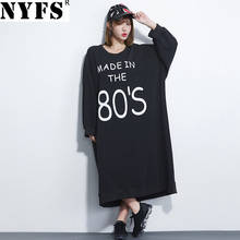 NYFS 2020 New Autumn Women Dress Vintage Letter Printing Loose Fashion long dress Vestidos Robe Dresses 2024 - buy cheap