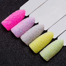 MEET ACROSS  Sugar Colorful Holographic Nail Glitter Powder Nail Art Beauty Summer Decor Manicure Pigment Nail Powder Dust Tips 2024 - buy cheap