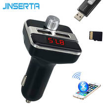 JINSERTA FM Transmitter Bluetooth Handsfree Car MP3 Music Player 2 USB Car Charger Wireless Audio Receiver Adapter with TF Slot 2024 - buy cheap
