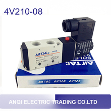 5-позиционный 2-позиционный Электрический электромагнитный клапан Airtac 4V210-08 DC 24V DC12V AC110V AC220V 1/4 "Размер порта 2024 - купить недорого