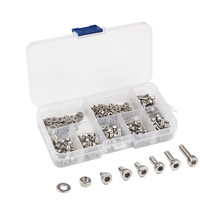 250Pcs M3*4/5/6/8/10/12 Assortment Kit Stainless Steel Hexagon Socket Head Cap Screws Bicycle Hex Bolts Washer Nut 2024 - buy cheap