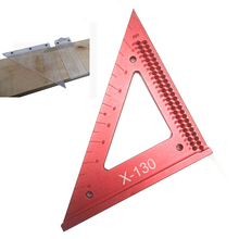 Régua para escrita e carpintaria, ferramenta de medição com buraco para escritar, régua triangular 2024 - compre barato