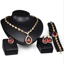 Nigerian Wedding African Beads Jewelry Sets Fashion Dubai Gold Jewelry Set Wholesale Necklace Earrings Bracelet Ring Set 2024 - buy cheap
