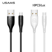 10PCS/Lot USAMS Micro USB Cable Fast Charging Sync Data Cable microusb Mobile Phone Cable for Samsung Xiaomi Round Data Cable 2024 - buy cheap