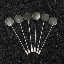 200pcs/lot 1.5cm Silver Plated Copper Hat pins Brooch pins lapel pin base for women men's For Diy Jewelry Findings Accessories 2024 - buy cheap
