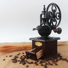 Manual Ferris Wheel Mini Coffee Bean Grinders Vintage Hand-made Ground Coffee Maker Coffee Tools Wood Bean Shredder Machine 1set 2024 - buy cheap