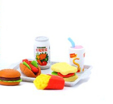 New Arrival freeshipping eraser food eraser set fast food eraser set for teachers good gifts to chldren 2024 - buy cheap