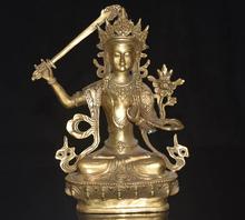 Rare Vintage China Tibet Culture HandMade Brass Statue Manjushri Buddha  shipping free 2024 - buy cheap