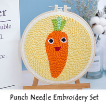 Easy Punch Needle Embroidery Kit with Hoop Needlework Handwork Cross Stitch Set for Beginner kids Handmade Sewing Art Home Decor 2024 - buy cheap