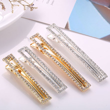 New Fashion 1PCS Rhinestone geometry super flash clip Accessories For Women Girls Hairclip Headwear 2024 - buy cheap