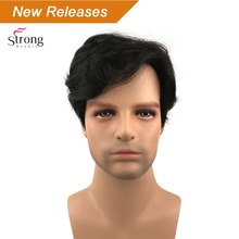 StrongBeauty Black Short Full Wigs Synthetic Wig for Men 2024 - buy cheap