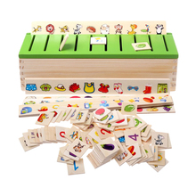 Wood Montessori Sorting Toys Kit for Kids Learning Category Matching 2024 - buy cheap